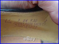 USN / USMC Black Leather Shoes Original WWII 1944 dated