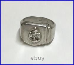 USN vintage, sterling silver ring