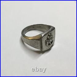 USN vintage, sterling silver ring