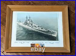 USS ALBANY Framed Print Former Navy Naval CA-123 Military Collectible #KK
