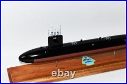 USS Archerfish SSN-678 Submarine Model, US Navy, Scale Model, Mahogany
