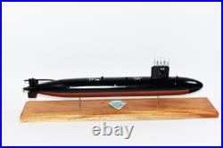 USS Archerfish SSN-678 Submarine Model, US Navy, Scale Model, Mahogany