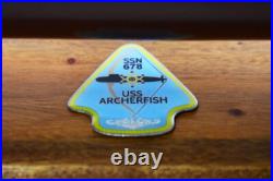 USS Archerfish SSN-678 Submarine Model, US Navy, Scale Model, Mahogany