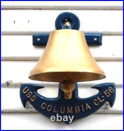 USS Columbia CL-56 Wall Mount Ships Bell & Anchor by J and L Mayall 11