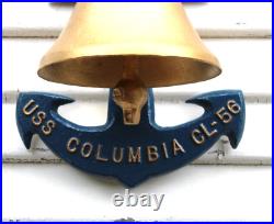 USS Columbia CL-56 Wall Mount Ships Bell & Anchor by J and L Mayall 11