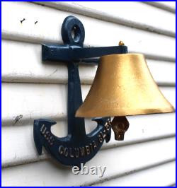 USS Columbia CL-56 Wall Mount Ships Bell & Anchor by J and L Mayall 11