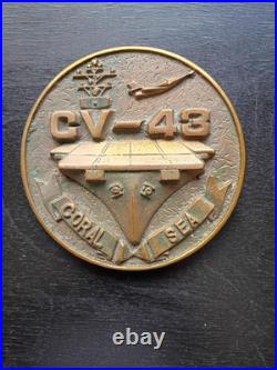 USS Coral Sea CV-43 Brass Plaque