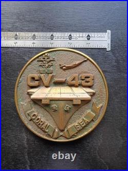 USS Coral Sea CV-43 Brass Plaque