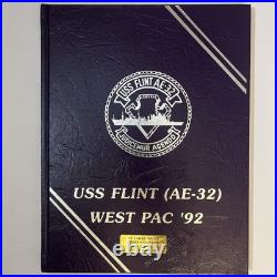 USS Flint AE-32 Westpac Deployment Cruise Book Year Log 1992 U S Navy