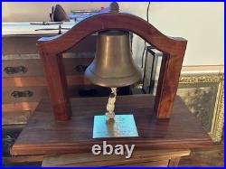 USS Holland AS-32 Hundley Class Fog Bell & Waterbury Naval Wheel Maritime Clock