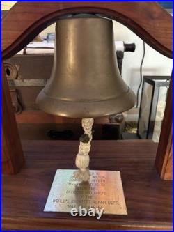 USS Holland AS-32 Hundley Class Fog Bell & Waterbury Naval Wheel Maritime Clock