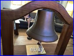 USS Holland AS-32 Hundley Class Fog Bell & Waterbury Naval Wheel Maritime Clock