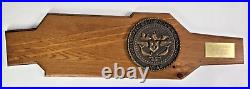 USS John F. Kennedy CVA 67 Aircraft Carrier Plaque, Wood / Brass, US Navy