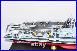 USS Kitty Hawk CV-63 Aircraft Carrier Model, Navy, Scale Model, Mahogany, Kitty Hawk