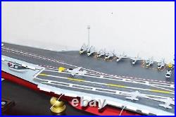 USS Kitty Hawk CV-63 Aircraft Carrier Model, Navy, Scale Model, Mahogany, Kitty Hawk