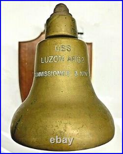 USS LUZON ARG 2 Recommissioned 3 Nov. 1955 5 3/8 Bell id 728