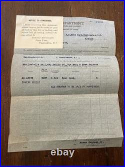 USS Maine Relic Lot 1912 U. S. Navy Dept Documents & Admiral Signed Check