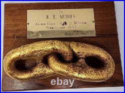 USS Michigan 1844 Anchor Chain Plaque First Iron Hulled U. S. Navy Warship