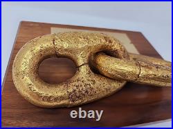 USS Michigan 1844 Anchor Chain Plaque First Iron Hulled U. S. Navy Warship