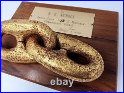 USS Michigan 1844 Anchor Chain Plaque First Iron Hulled U. S. Navy Warship