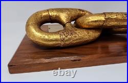 USS Michigan 1844 Anchor Chain Plaque First Iron Hulled U. S. Navy Warship