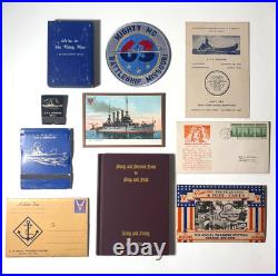 USS Missouri & WW2 Navy Memorabilia Lot Matchbooks Postcards etc 10 pcs with Bonus
