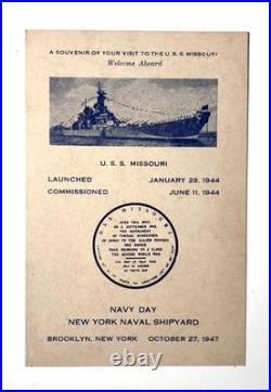 USS Missouri & WW2 Navy Memorabilia Lot Matchbooks Postcards etc 10 pcs with Bonus