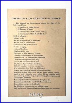 USS Missouri & WW2 Navy Memorabilia Lot Matchbooks Postcards etc 10 pcs with Bonus