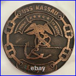 USS Nassau (LHA-4) Tarawa-Class Amphibious Assault Ship Bronze Copper 7 Plaque