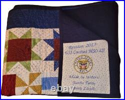 USS Navy Constant MSO-427 Reunion Quilt Gratitude Coverlette Eagle Stars Liberty