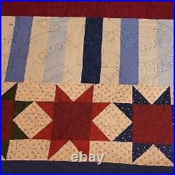 USS Navy Constant MSO-427 Reunion Quilt Gratitude Coverlette Eagle Stars Liberty