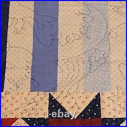 USS Navy Constant MSO-427 Reunion Quilt Gratitude Coverlette Eagle Stars Liberty