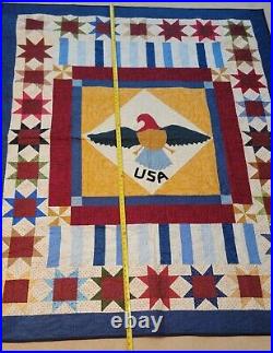 USS Navy Constant MSO-427 Reunion Quilt Gratitude Coverlette Eagle Stars Liberty