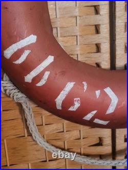 USS New Jersey BB-62 Life Ring Obtain After Service In The Persian Gulf Late 80s