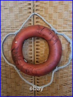 USS New Jersey BB-62 Life Ring Obtain After Service In The Persian Gulf Late 80s