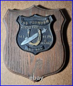 USS PLUNGER SSN 595 Submarine Ships Plaque SS2 SS179 Vintage