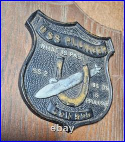 USS PLUNGER SSN 595 Submarine Ships Plaque SS2 SS179 Vintage