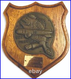 USS Pomfret SS 391 Bronze Plaque. Presented by the Officers, 3 lbs 3 oz, c7915