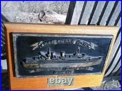 USS SIERRA AD-18 Service with Distinction Plaque Navy Ship 1943 1990's