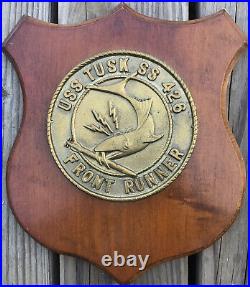 USS TUSK SS 426 USN Plaque & Program