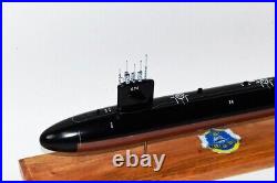 USS Trepang SSN-674 Submarine Model, US Navy, Scale Model, Mahogany, Sturgeon