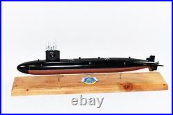 USS Trepang SSN-674 Submarine Model, US Navy, Scale Model, Mahogany, Sturgeon