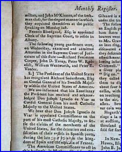 USS United States Navy Frigate Launching & John Adams in Congress 1797 Magazine