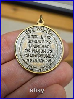 USS Valdez DE-1096 Navy Commissioning Medal & Clip Navy CPO Estate RARE SET