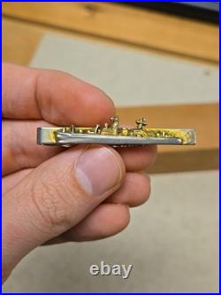 USS Valdez DE-1096 Navy Commissioning Medal & Clip Navy CPO Estate RARE SET