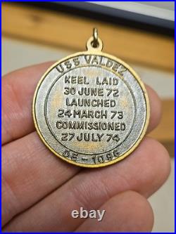 USS Valdez DE-1096 Navy Commissioning Medal & Clip Navy CPO Estate RARE SET
