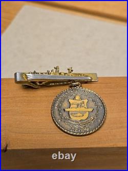 USS Valdez DE-1096 Navy Commissioning Medal & Clip Navy CPO Estate RARE SET