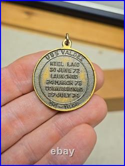 USS Valdez DE-1096 Navy Commissioning Medal & Clip Navy CPO Estate RARE SET
