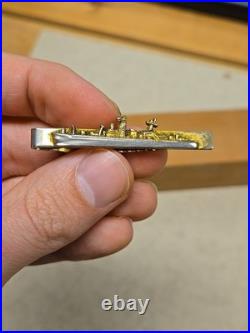 USS Valdez DE-1096 Navy Commissioning Medal & Clip Navy CPO Estate RARE SET