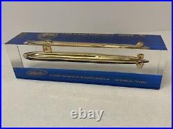 USS West Virginia SSBN 736 Brass Submarine In Lucite Commonwealth Castings HTF